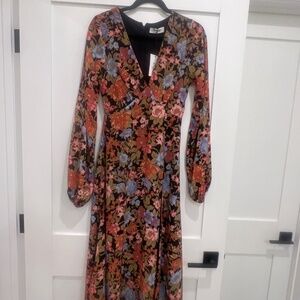 Showpo Floral MIDI Dress with slit